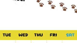 2026年11月カレンダーは縦型月曜始まりで無料！ねこのベージュぷにぷに肉球イラストがほっこりかわいい！(2026-01241111)