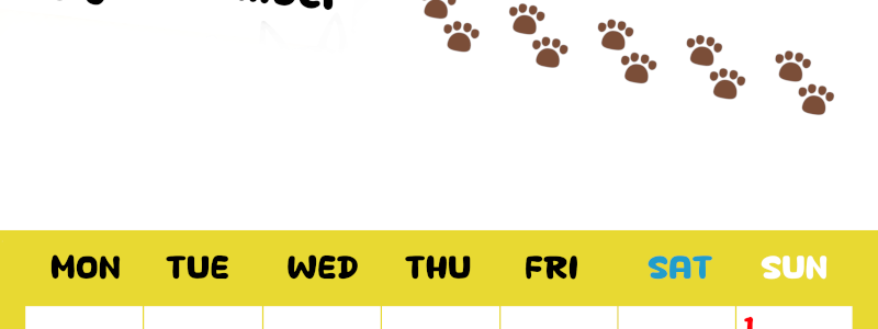 2026年11月カレンダーは縦型月曜始まりで無料！ねこのベージュぷにぷに肉球イラストがほっこりかわいい！(2026-01241111)