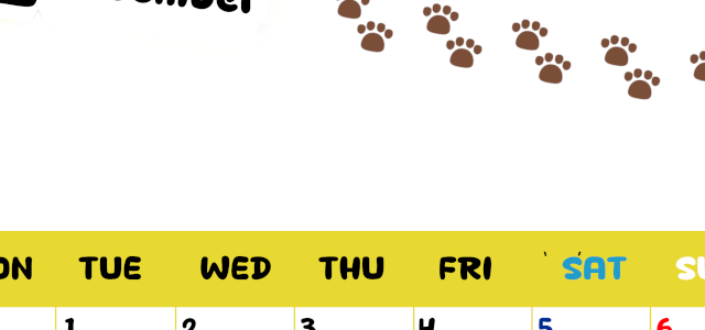 2026年12月カレンダーは縦型月曜始まりで無料！ねこのベージュぷにぷに肉球イラストがほっこりかわいい！(2026-01241211)