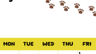 2026年5月カレンダーは縦型日曜始まりで無料！ねこのベージュぷにぷに肉球イラストがほっこりかわいい！(2026-01240510)