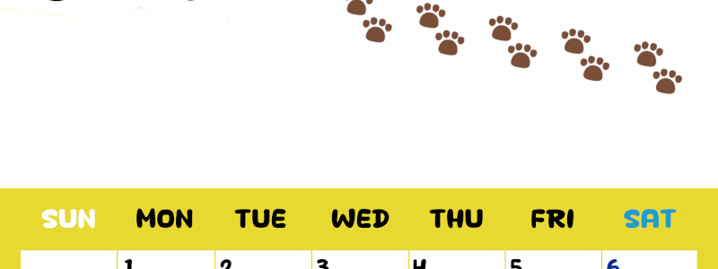 2026年6月カレンダーは縦型日曜始まりで無料！ねこのベージュぷにぷに肉球イラストがほっこりかわいい！(2026-01240610)