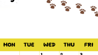 2026年7月カレンダーは縦型日曜始まり で猫の自由きままな足あとがおしゃれかわいいデザインなのでおすすめ：無料(2026-01240710)