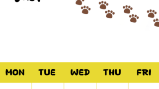 2026年8月カレンダーは縦型日曜始まりで無料！ねこのベージュぷにぷに肉球イラストがほっこりかわいい！(2026-01240810)