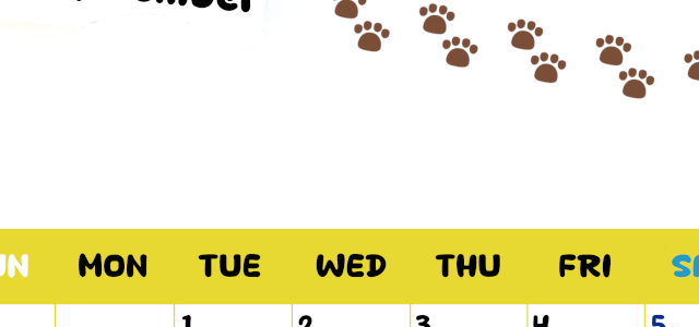 2026年9月カレンダーは縦型日曜始まりで無料！ねこのベージュぷにぷに肉球イラストがほっこりかわいい！(2026-01240910)