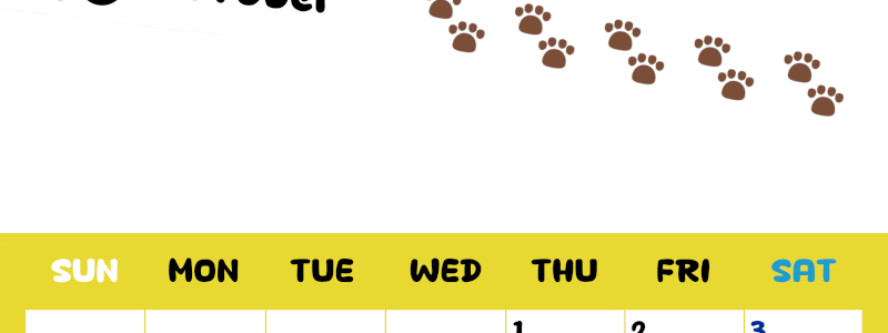 2026年10月カレンダーは縦型日曜始まりで無料！ねこのベージュぷにぷに肉球イラストがほっこりかわいい！(2026-01241010)