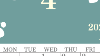 2026年4月カレンダーは縦型日曜始まりで猫の肉球がゆるかわいいレイアウト！無料かつ自由に予定を書き込めます！(2026-01250410)