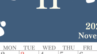 2026年11月カレンダーは縦型日曜始まりで猫の肉球がゆるかわいいレイアウト！無料かつ自由に予定を書き込めます！(2026-01251110)