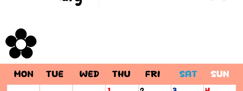 2026年1月カレンダーは縦型月曜始まりでフラワーシルエットがかわいいシンプルお花デザイン：無料(2026-01300111)