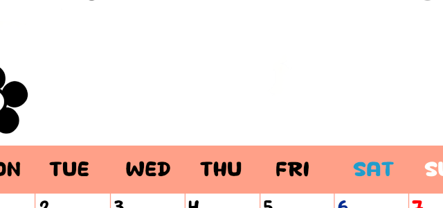 2026年6月カレンダーは縦型月曜始まりでフラワーシルエットがかわいいシンプルお花デザイン：無料(2026-01300611)