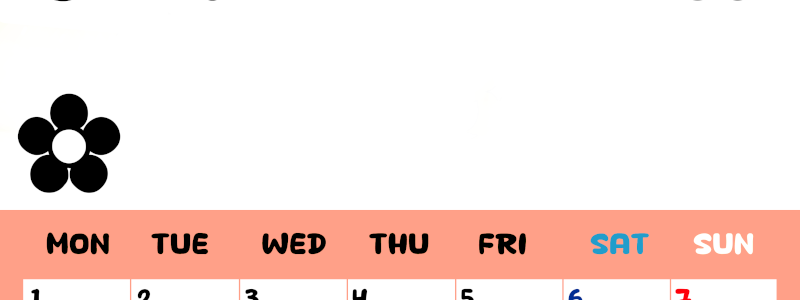 2026年6月カレンダーは縦型月曜始まりでフラワーシルエットがかわいいシンプルお花デザイン：無料(2026-01300611)