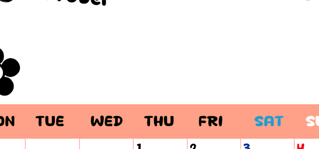 2026年10月カレンダーは縦型月曜始まりでフラワーシルエットがかわいいシンプルお花デザイン：無料(2026-01301011)