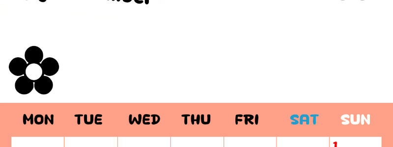 2026年11月カレンダーは縦型月曜始まりでフラワーシルエットがかわいいシンプルお花デザイン：無料(2026-01301111)