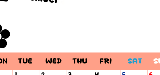 2026年12月カレンダーは縦型月曜始まりでフラワーシルエットがかわいいシンプルお花デザイン：無料(2026-01301211)