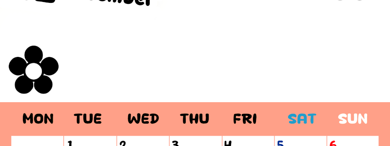 2026年12月カレンダーは縦型月曜始まりでフラワーシルエットがかわいいシンプルお花デザイン：無料(2026-01301211)