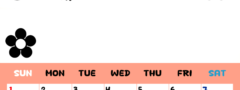 2026年3月カレンダーは縦型日曜始まりでフラワーシルエットがかわいいシンプルお花デザイン：無料(2026-01300310)