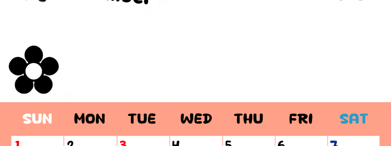 2026年11月カレンダーは縦型日曜始まりでフラワーシルエットがかわいいシンプルお花デザイン：無料(2026-01301110)