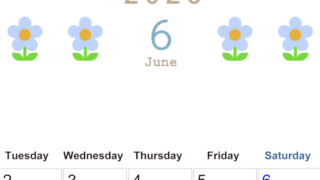 2026年6月カレンダーは縦型月曜始まりでおしゃれな花のイラストが暮らしに癒しを与えてくれる：無料(2026-01310611)