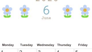 2026年6月カレンダーは縦型日曜始まりでおしゃれな花のイラストが暮らしに癒しを与えてくれる：無料(2026-01310610)