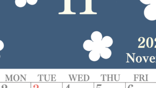 2026年11月カレンダーは縦型日曜始まりでフラワーシルエットがかわいい♪ダウンロードは無料♪(2026-01321110)