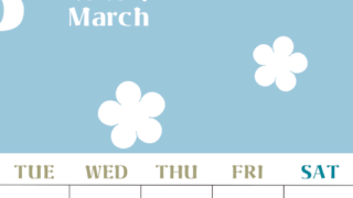 2026年3月カレンダーは縦型月曜始まりでフラワーシルエットが上品でおしゃれ（無料）(2026-01330311)