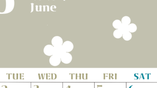 2026年6月カレンダーは縦型月曜始まりでフラワーシルエットが上品でおしゃれ（無料）(2026-01330611)