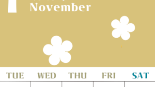 2026年11月カレンダーは縦型月曜始まりでフラワーシルエットが上品でおしゃれ（無料）(2026-01331111)
