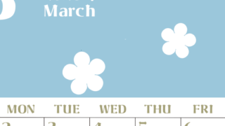 2026年3月カレンダーは縦型日曜始まりでフラワーシルエットが上品でおしゃれ（無料）(2026-01330310)