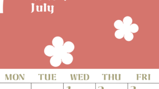 2026年7月カレンダーは縦型日曜始まり でフラワーシルエットが上品でおしゃれ（無料）(2026-01330710)