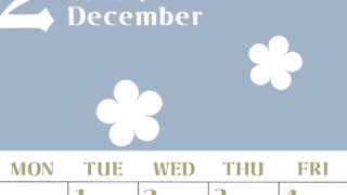 2026年12月カレンダーは縦型日曜始まりでフラワーシルエットが上品でおしゃれ（無料）(2026-01331210)