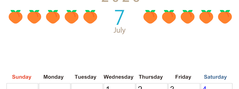 2026年7月カレンダーは縦型日曜始まり でベージュの花がおしゃれ：無料(2026-01350710)