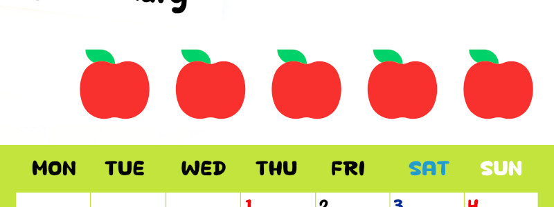 2026年1月カレンダーは縦型月曜始まりで季節感あふれる果物のカラフルなイラストがかわいい：無料(2026-01360111)