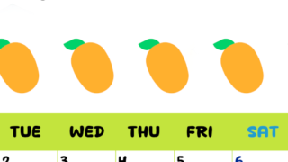 2026年6月カレンダーは縦型月曜始まりで季節感あふれる果物のカラフルなイラストがかわいい：無料(2026-01360611)