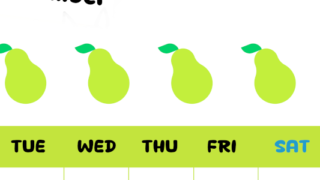 2026年11月カレンダーは縦型月曜始まりで季節感あふれる果物のカラフルなイラストがかわいい：無料(2026-01361111)