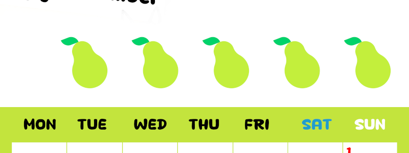 2026年11月カレンダーは縦型月曜始まりで季節感あふれる果物のカラフルなイラストがかわいい：無料(2026-01361111)