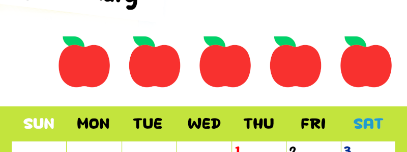 2026年1月カレンダーは縦型日曜始まりで季節感あふれる果物のカラフルなイラストがかわいい：無料(2026-01360110)