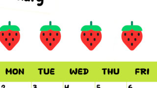 2026年2月カレンダーは縦型日曜始まりで季節感あふれる果物のカラフルなイラストがかわいい：無料(2026-01360210)