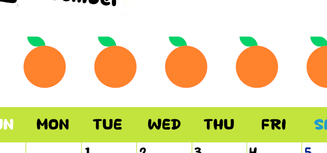 2026年12月カレンダーは縦型日曜始まりで季節感あふれる果物のカラフルなイラストがかわいい：無料(2026-01361210)