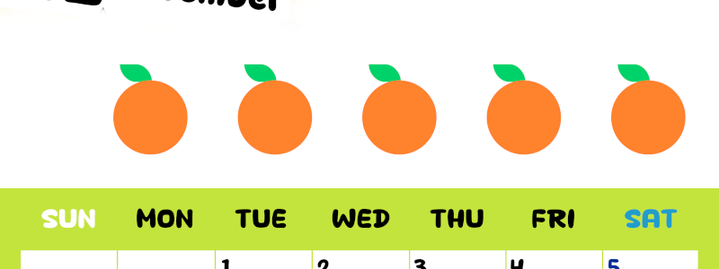 2026年12月カレンダーは縦型日曜始まりで季節感あふれる果物のカラフルなイラストがかわいい：無料(2026-01361210)