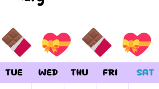 2026年2月カレンダーは縦型月曜始まりで季節の行事の絵文字イラストがかわいい♪ダウンロードは無料♪(2026-01380211)