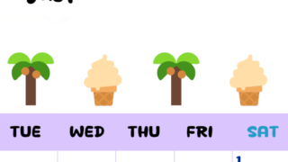 2026年8月カレンダーは縦型月曜始まりで季節の行事の絵文字イラストがかわいい♪ダウンロードは無料♪(2026-01380811)