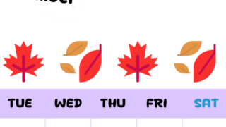 2026年11月カレンダーは縦型月曜始まりで季節の行事の絵文字イラストがかわいい♪ダウンロードは無料♪(2026-01381111)