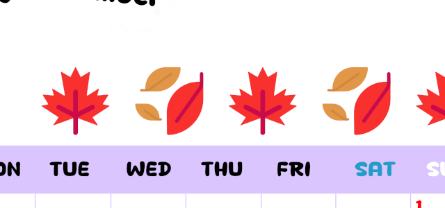 2026年11月カレンダーは縦型月曜始まりで季節の行事の絵文字イラストがかわいい♪ダウンロードは無料♪(2026-01381111)