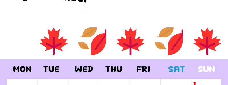2026年11月カレンダーは縦型月曜始まりで季節の行事の絵文字イラストがかわいい♪ダウンロードは無料♪(2026-01381111)
