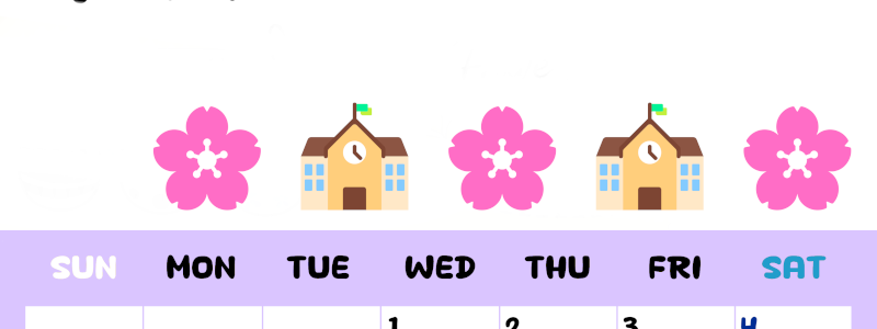 2026年4月カレンダーは縦型日曜始まりで季節の行事の絵文字イラストがかわいい♪ダウンロードは無料♪(2026-01380410)