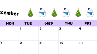 2026年12月カレンダーは横型日曜始まりで季節の行事の絵文字イラストがかわいい♪ダウンロードは無料♪(2026-01381200)