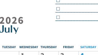 2026年7月カレンダーは縦型月曜始まり でベージュの花がおしゃれ：無料(2026-01390711)
