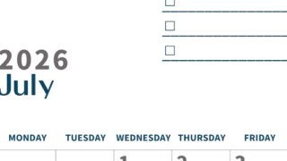 2026年7月カレンダーは縦型日曜始まり でベージュの花がおしゃれ：無料(2026-01390710)