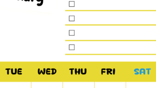 2026年2月カレンダーは縦型月曜始まり♪黄色がメインカラーで継続して使いやすいToDoリストつき♪(2026-01400211)