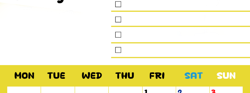 2026年5月カレンダーは縦型月曜始まり♪黄色がメインカラーで継続して使いやすいToDoリストつき♪(2026-01400511)