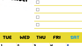 2026年9月カレンダーは縦型月曜始まり♪黄色がメインカラーで継続して使いやすいToDoリストつき♪(2026-01400911)